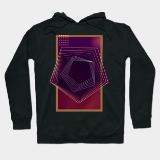 Purple geometric abstract Wine gold luxe Hoodie